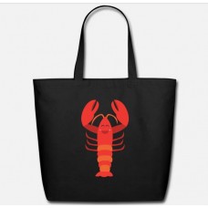 Funny Lobster Sea Creature Black Eco-Friendly Tote Bag